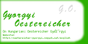 gyorgyi oestereicher business card